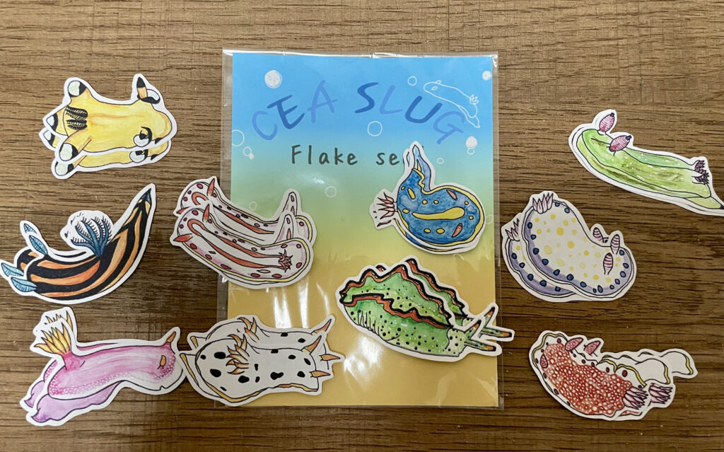 水彩ウミウシシール